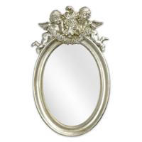 A RESIN FRAMED SILVER MIRROR