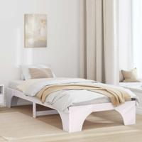Bedframe Wit 207 x 97 x 30 cm Massief grenenhout