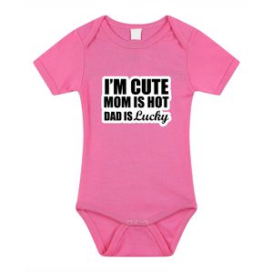 Cute hot lucky cadeau baby rompertje roze meisjes