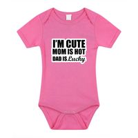 Cute hot lucky cadeau baby rompertje roze meisjes 92 (18-24 maanden)  -