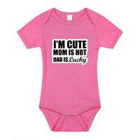 Cute hot lucky cadeau baby rompertje roze meisjes - thumbnail