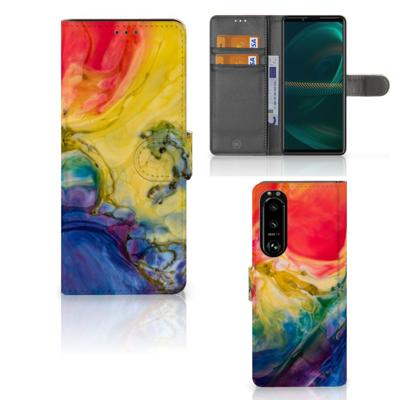 Hoesje Sony Xperia 5III Watercolor Dark Hoesje Sony Xperia 5III Watercolor Dark