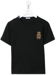 Dolce & Gabbana Kids t-shirt à patch brodé DG - Noir