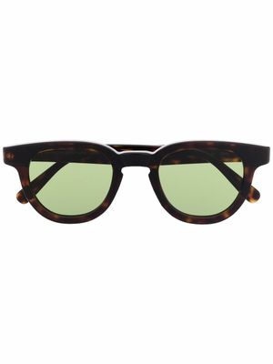 Retrosuperfuture lunettes de soleil à monture ronde - Marron