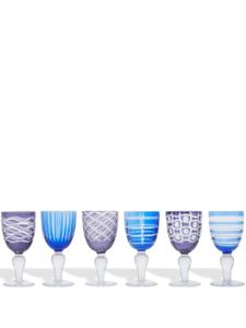 POLSPOTTEN lot de 6 verres à vin Cobalt - Bleu