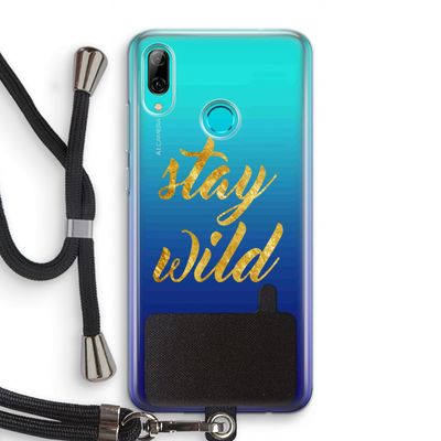 Stay wild: Huawei P Smart (2019) Transparant Hoesje met koord