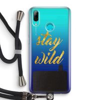 Stay wild: Huawei P Smart (2019) Transparant Hoesje met koord
