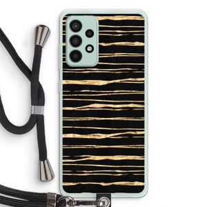 Gouden strepen: Samsung Galaxy A52s 5G Transparant Hoesje met koord