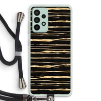 Gouden strepen: Samsung Galaxy A52s 5G Transparant Hoesje met koord