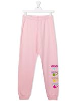 Versace Kids pantalon de jogging à logo imprimé - Rose - thumbnail