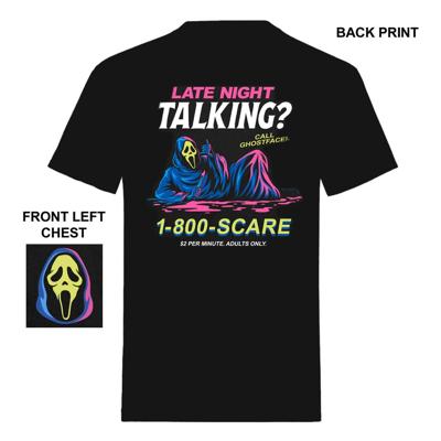 Scream T-Shirt Ghost Face Late Night Talking Size M
