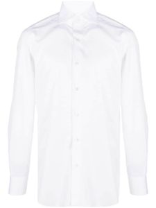 Finamore 1925 Napoli chemise en coton à manches longues - Blanc