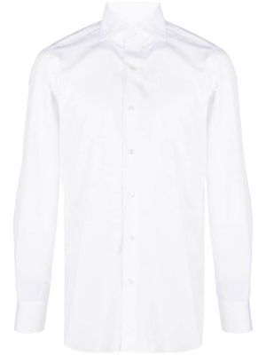 Finamore 1925 Napoli chemise en coton à manches longues - Blanc