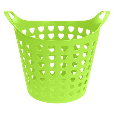 Flexibele wasmand - groen - 26 liter - kunststof - 40 x 42 cm