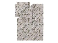 LIVARNO Satijnen dekbedovertrek 240 x 220 cm (Bloemen/beige)