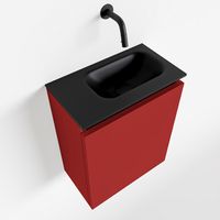 Toiletmeubel Mondiaz Ture | 40 cm | Meubelkleur Fire | Eden wastafel Urban Rechts | Zonder kraangat