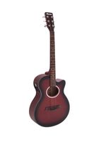 DIMAVERY AW-400 Western guitar, redburst