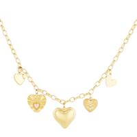 Bedelketting met hartjes