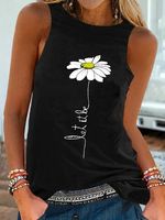 Black Shift Sleeveless Floral Holiday Shirt & Top