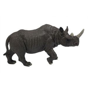 Grijze plastic neushoorn 12 cm