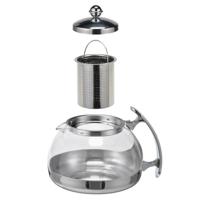 Excellent Houseware theekan - theepot met filter - van glas - 1,2 liter - Theekannen