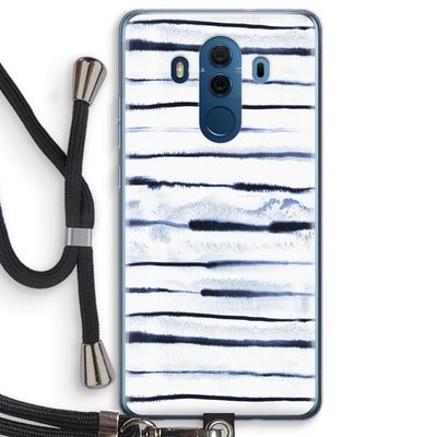 Ink Stripes: Huawei Mate 10 Pro Transparant Hoesje met koord