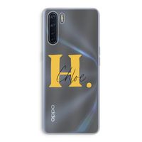 Amber Script: Oppo A91 Transparant Hoesje