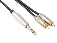 Rca-jack kabel 2 x rca mannelijk naar jack 6.35 mm stereo 6 m - Velleman