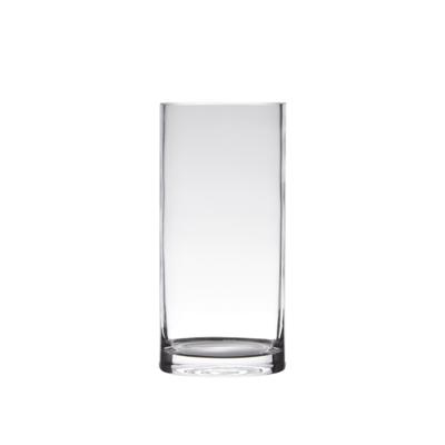 Hakbijl Glass Vaas - cilinder vorm - transparant - 40 x 12 cm - home-basics vazen