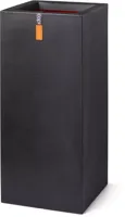 Capi urban smooth nl kunststof plantenbak 36x36x79 cm zwart