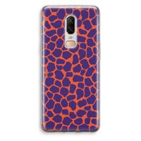 Purple Giraffe: OnePlus 6 Transparant Hoesje