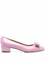Ferragamo escarpins à plaque logo - Rose