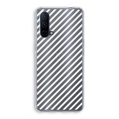 Strepen zwart-wit: OnePlus Nord CE 5G Transparant Hoesje