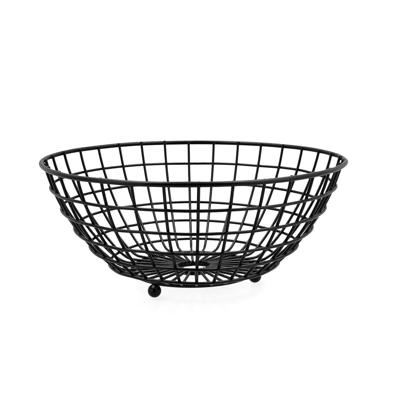 Fruitschaal Quid Ebano 28 x 11,5 cm Zwart Metaal