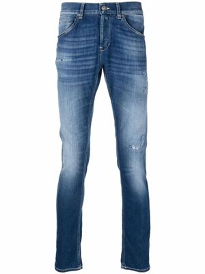 DONDUP jean à effet délavé - Bleu