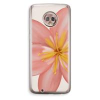 Pink Ellila Flower: Motorola Moto G6 Transparant Hoesje