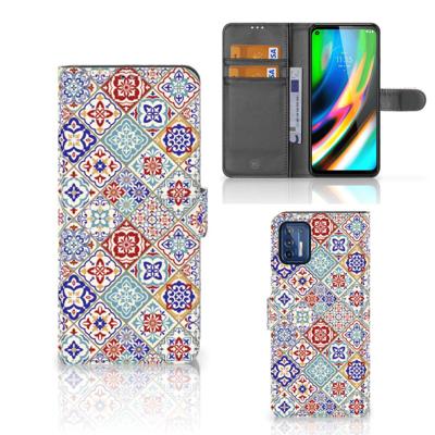 Motorola Moto G9 Plus | Bookcase | Tiles Color