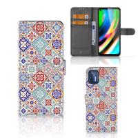 Motorola Moto G9 Plus | Bookcase | Tiles Color