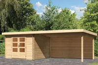 Woodfeeling | Tuinhuis Bastrup 5 met Overkapping 4,0 en Achterwand - thumbnail