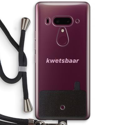 kwetsbaar: HTC U12+ Transparant Hoesje met koord