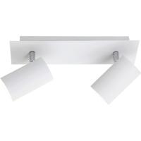 LED Plafondspot - 2-Lichts Rechthoek - GU10 Fitting - Mat Wit Aluminium