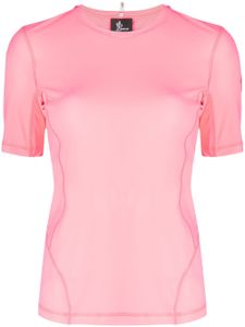 Moncler t-shirt Activewear à patch logo - Rose