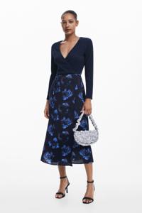 Gecombineerde midi-jurk - BLUE - XS