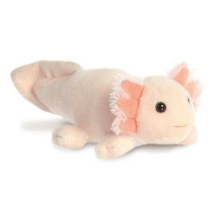 Pluche knuffeldier Axolotl - roze - 20 cm - Waterdieren thema