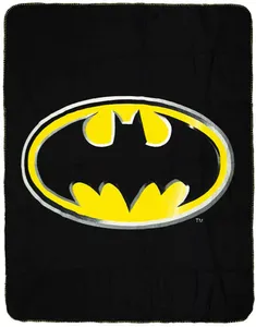 Batman fleece plaid - 100 x 140 cm (zwart)