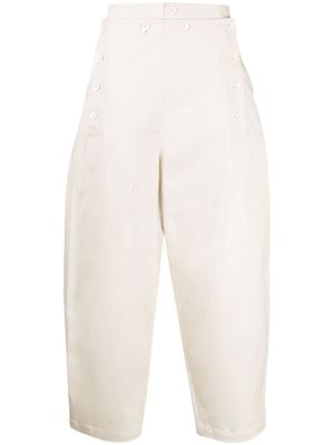 SONGZIO pantalon court à coupe ample - Blanc