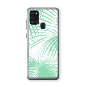 Palmbladeren: Samsung Galaxy A21s Transparant Hoesje