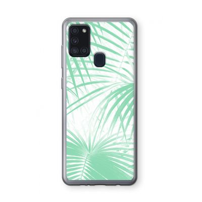 Palmbladeren: Samsung Galaxy A21s Transparant Hoesje