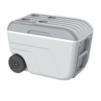 Grote koelbox Glacieres - 52 L - kunststof - grijs - 59 x 36 x 42 - wieltjes