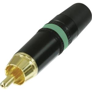 Rean AV NYS373-5 Cinch-connector Stekker, recht Aantal polen: 2 Zwart, Groen 1 stuk(s)